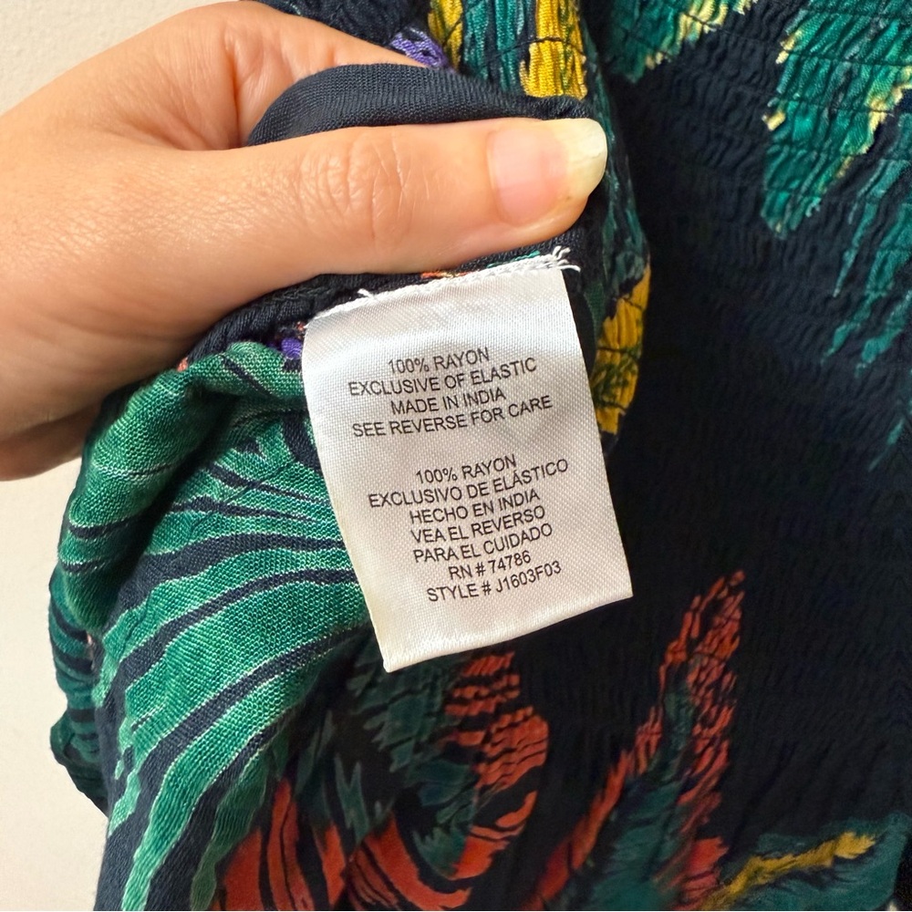 Patrons of Peace Tropical Print Smocked Cami - Picture 8 of 10